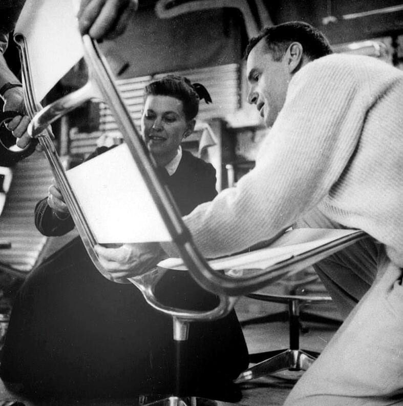 Ray and Charles Eames with Chair