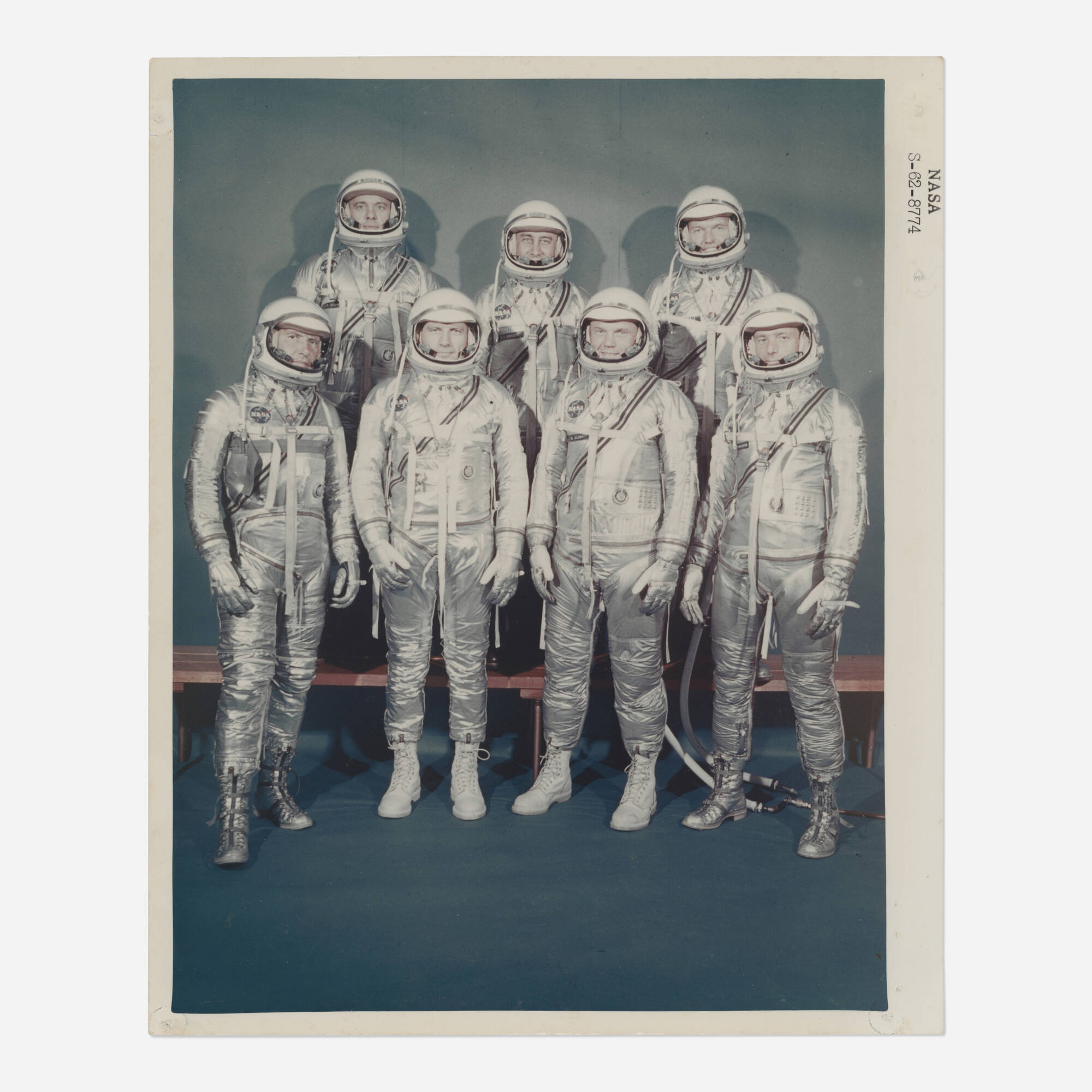 100: The first Original Seven Mercury astronauts wearing their ...
