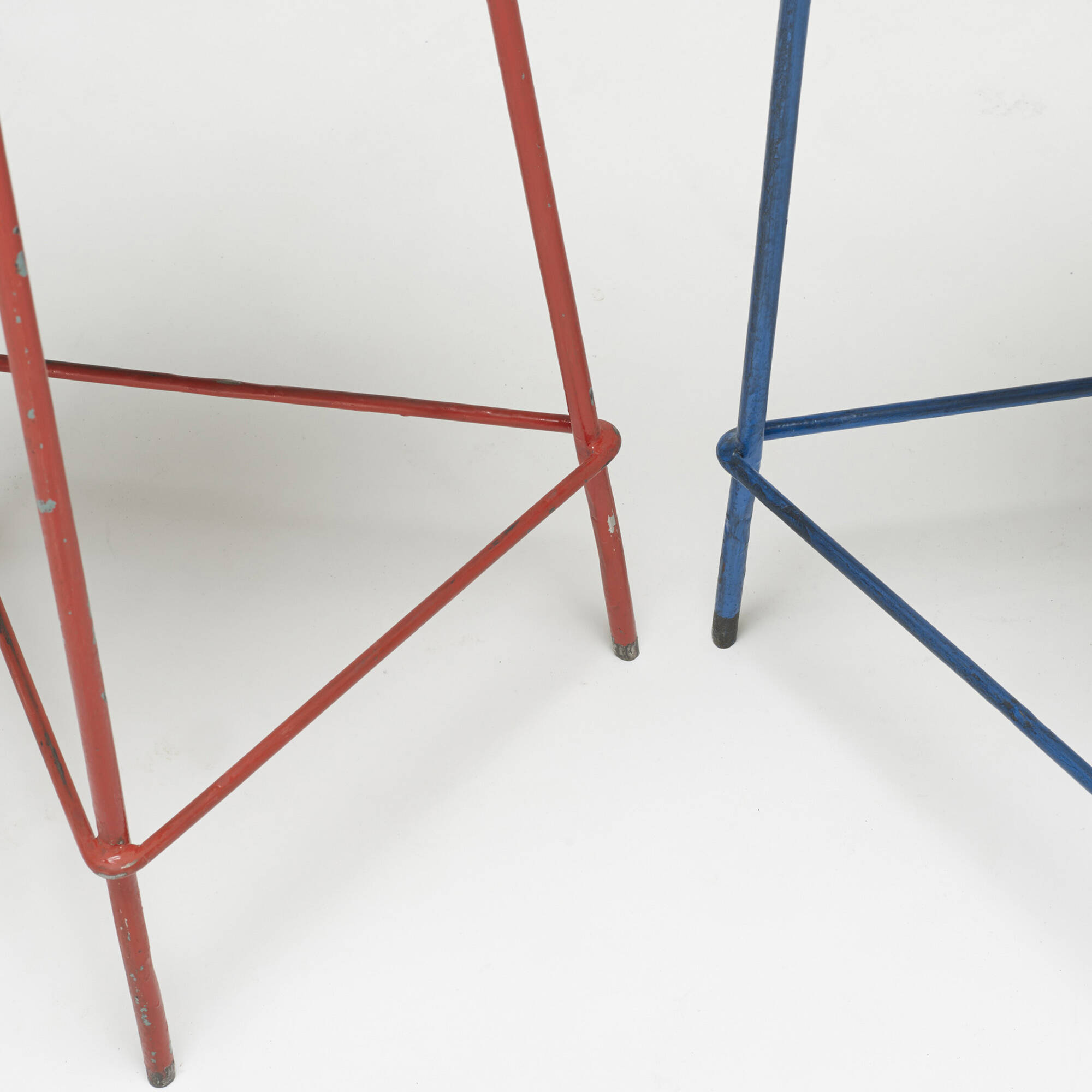 102 PIERRE JEANNERET, pair of stools from the College of Architecture