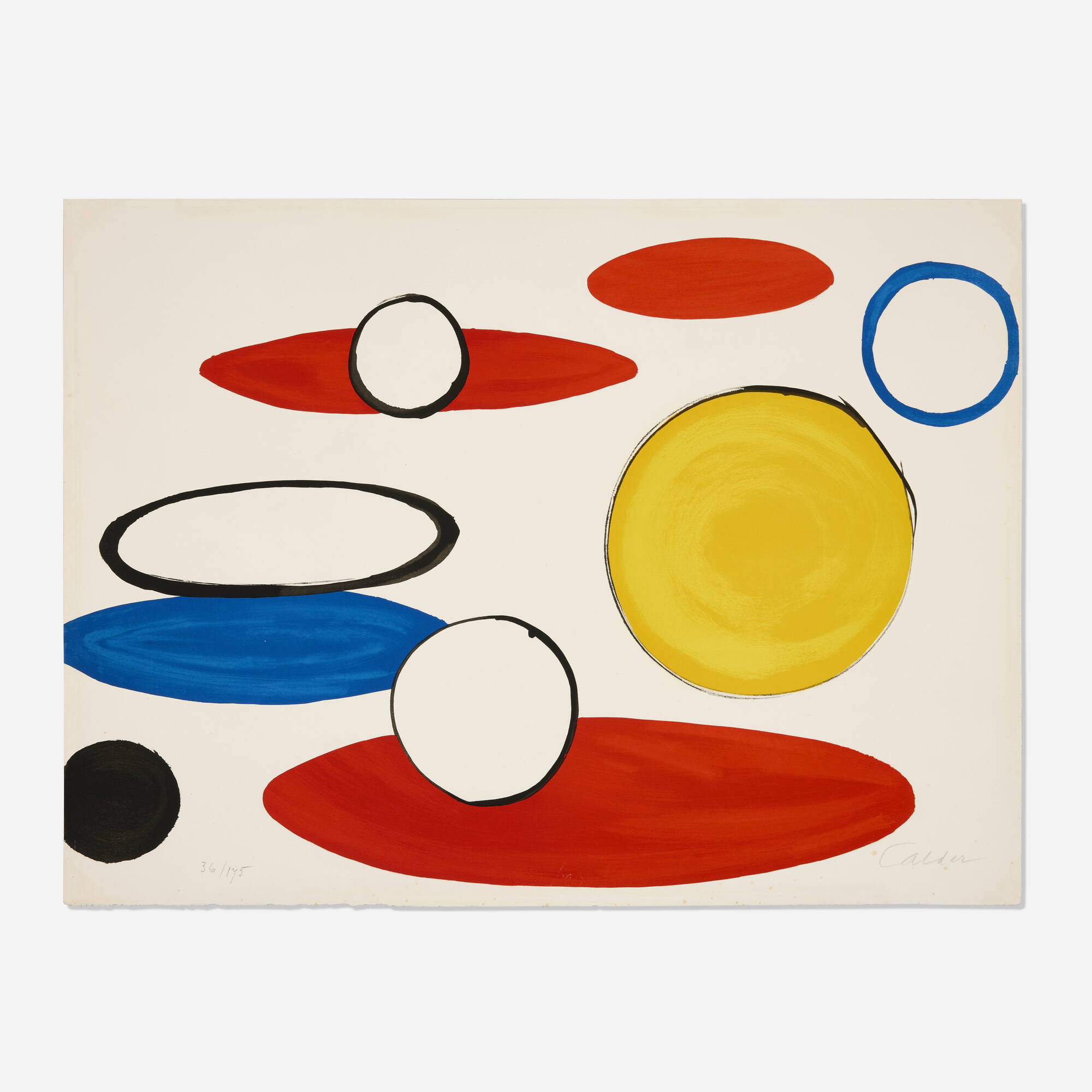 127: ALEXANDER CALDER, White Circles and Ellipses (from the Our 
