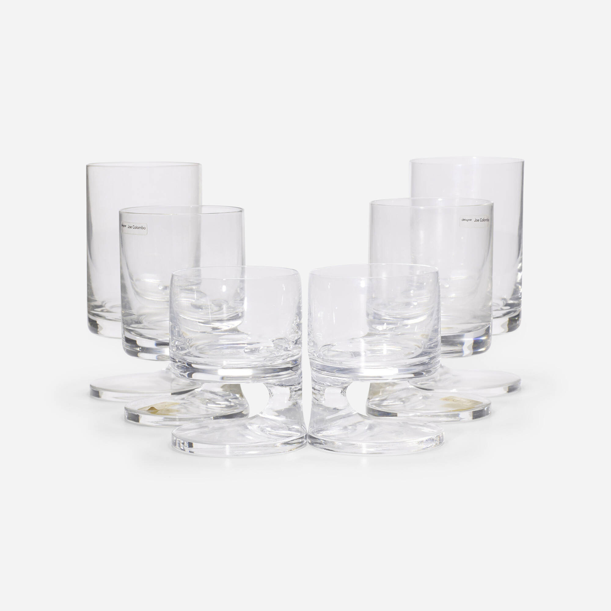 181: JOE COLOMBO, Smoke glasses, set of thirty-three < Mass Modern 