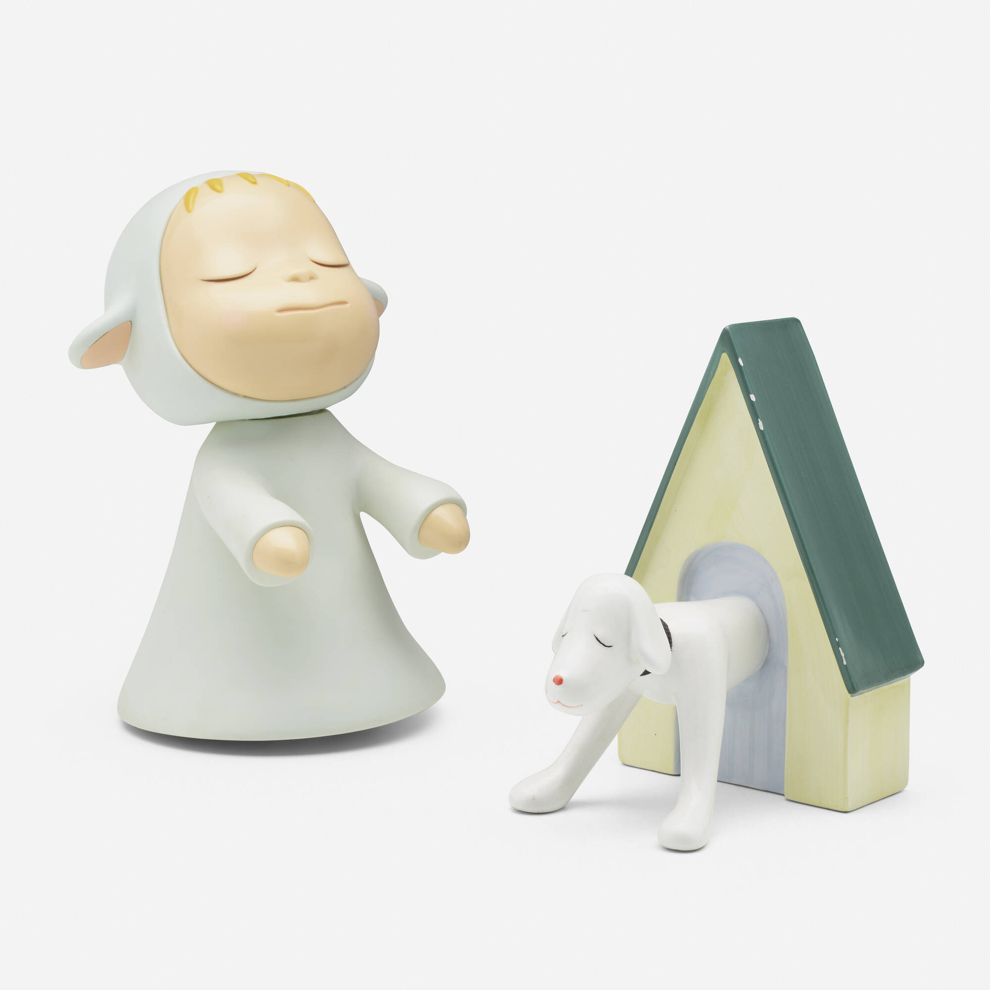 196: YOSHITOMO NARA, Puppy bookend and Little Wanderer < 20|21 Art 