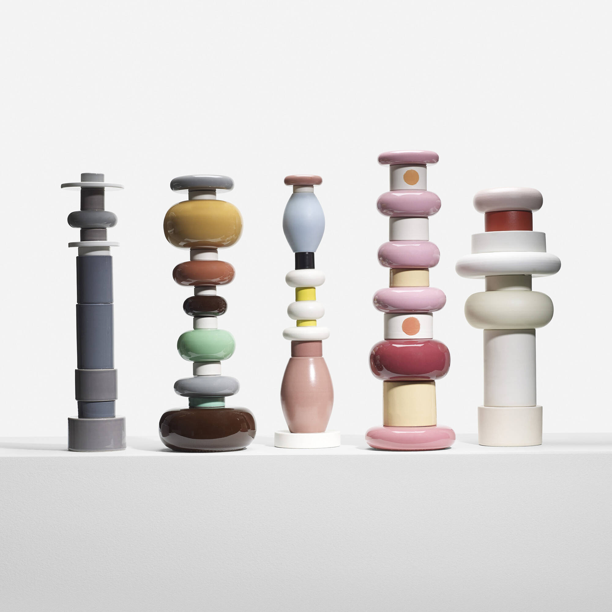 251: ETTORE SOTTSASS, totems, set of five < Design, 12 December 