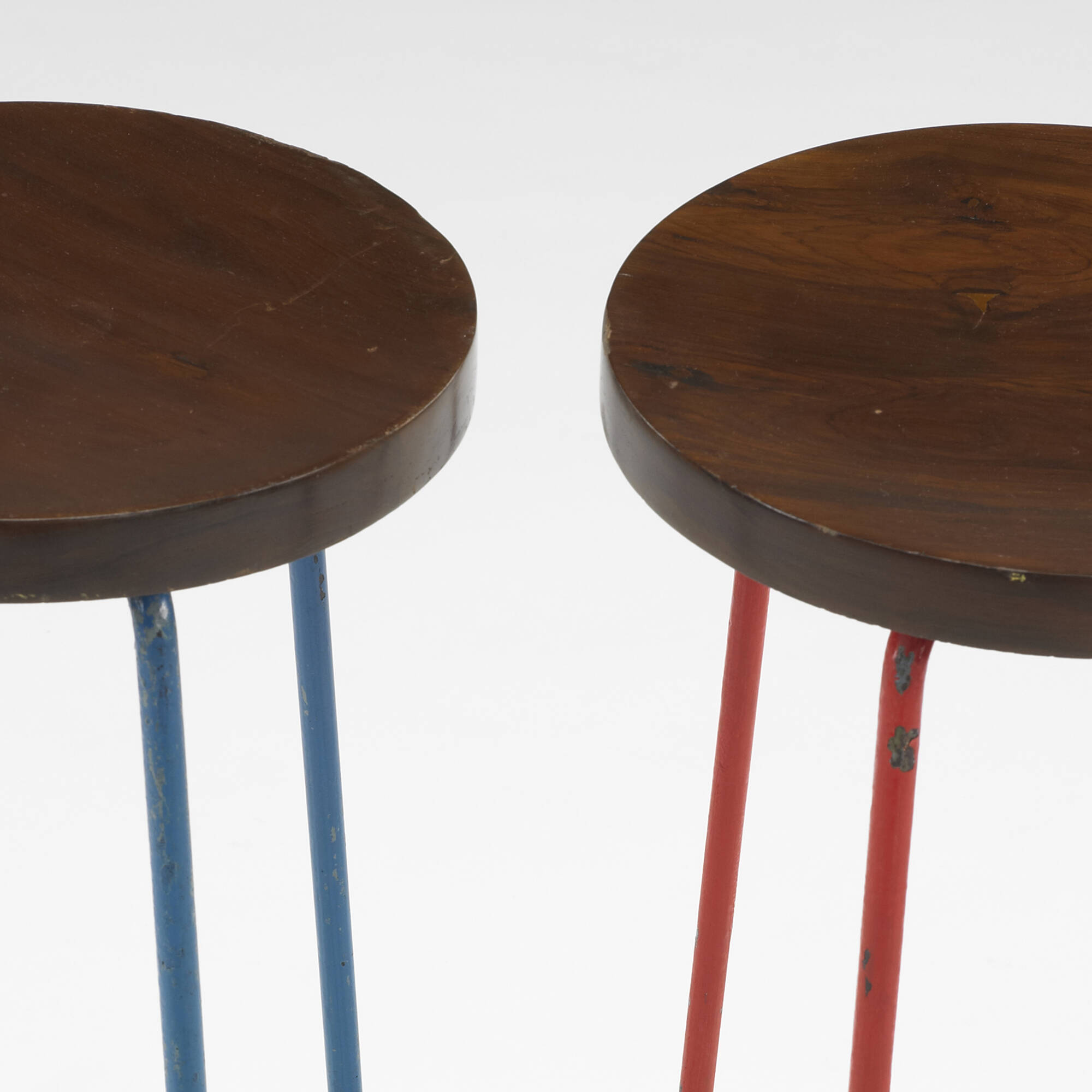 311 PIERRE JEANNERET, pair of stools from the College of Architecture