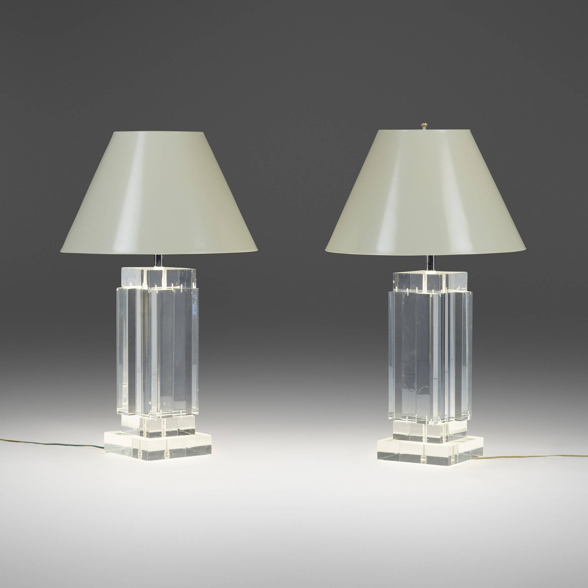 Essential Design   330 1 Essential Design January 2024 Modern Table Lamps Pair  Wright Auction 