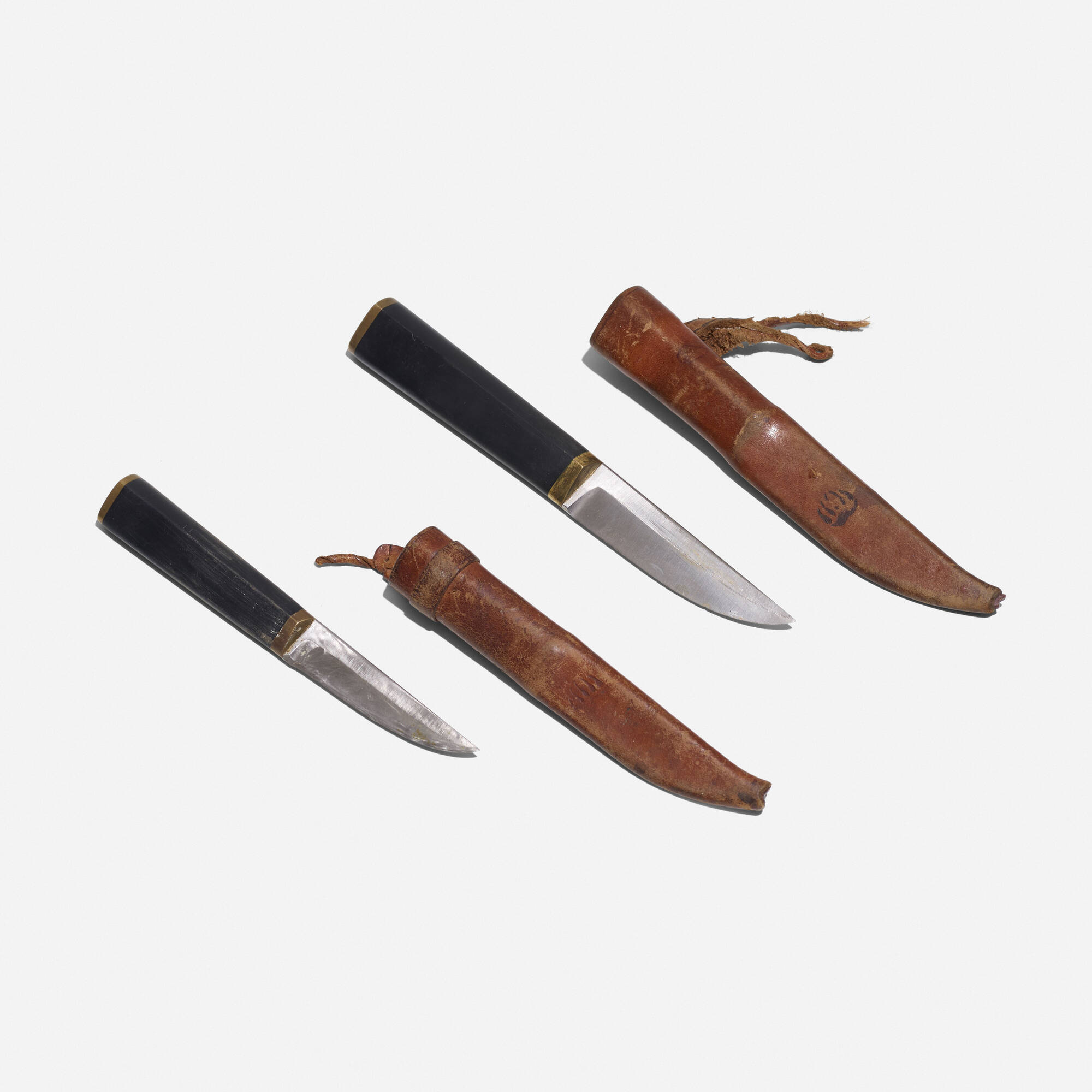 341: TAPIO WIRKKALA, Puukko knives and sheaths, set of two < Scandinavian  Design, 23 November 2021 < Auctions | Wright: Auctions of Art and Design