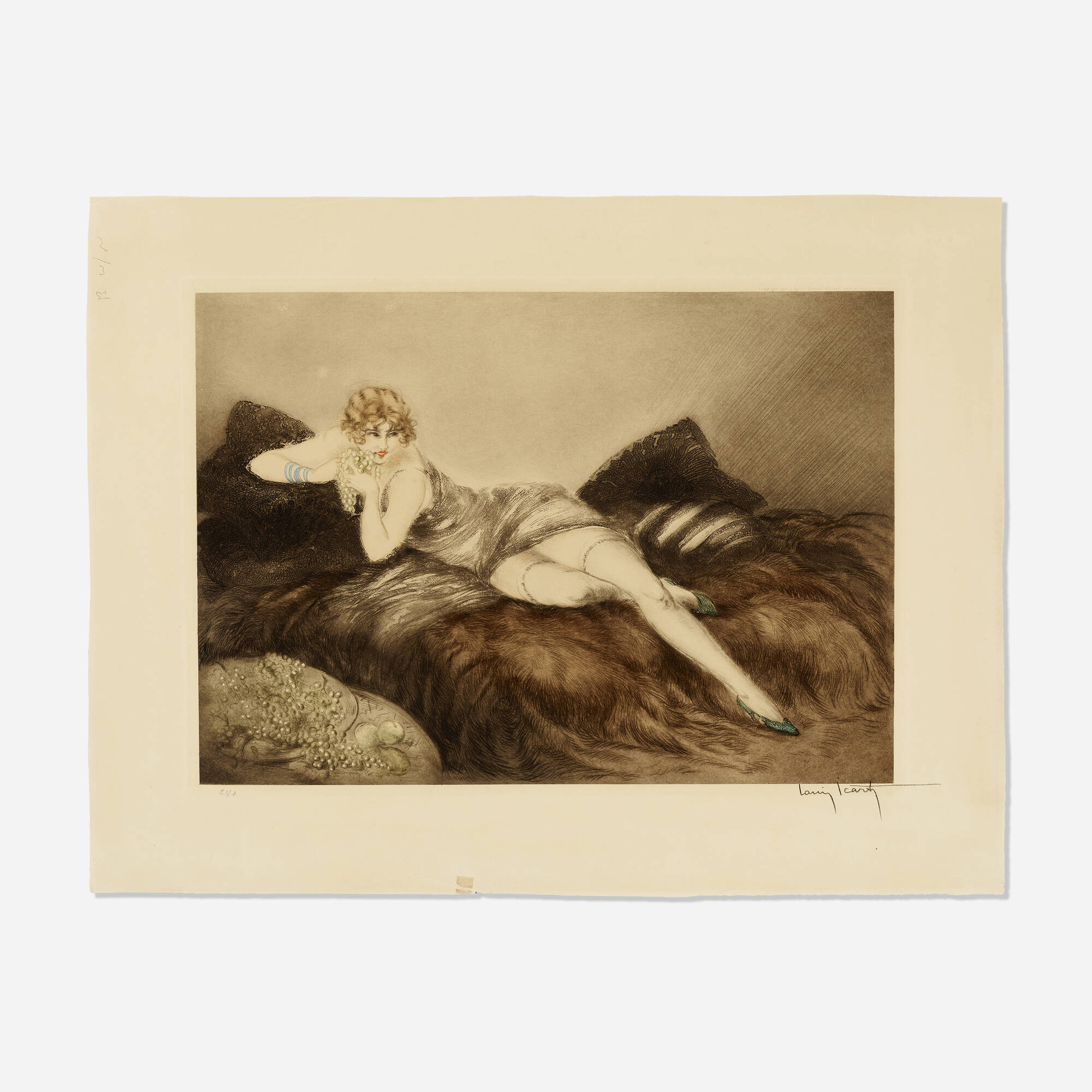351: LOUIS ICART, Woman with Grapes < Prints & Multiples: Mostly