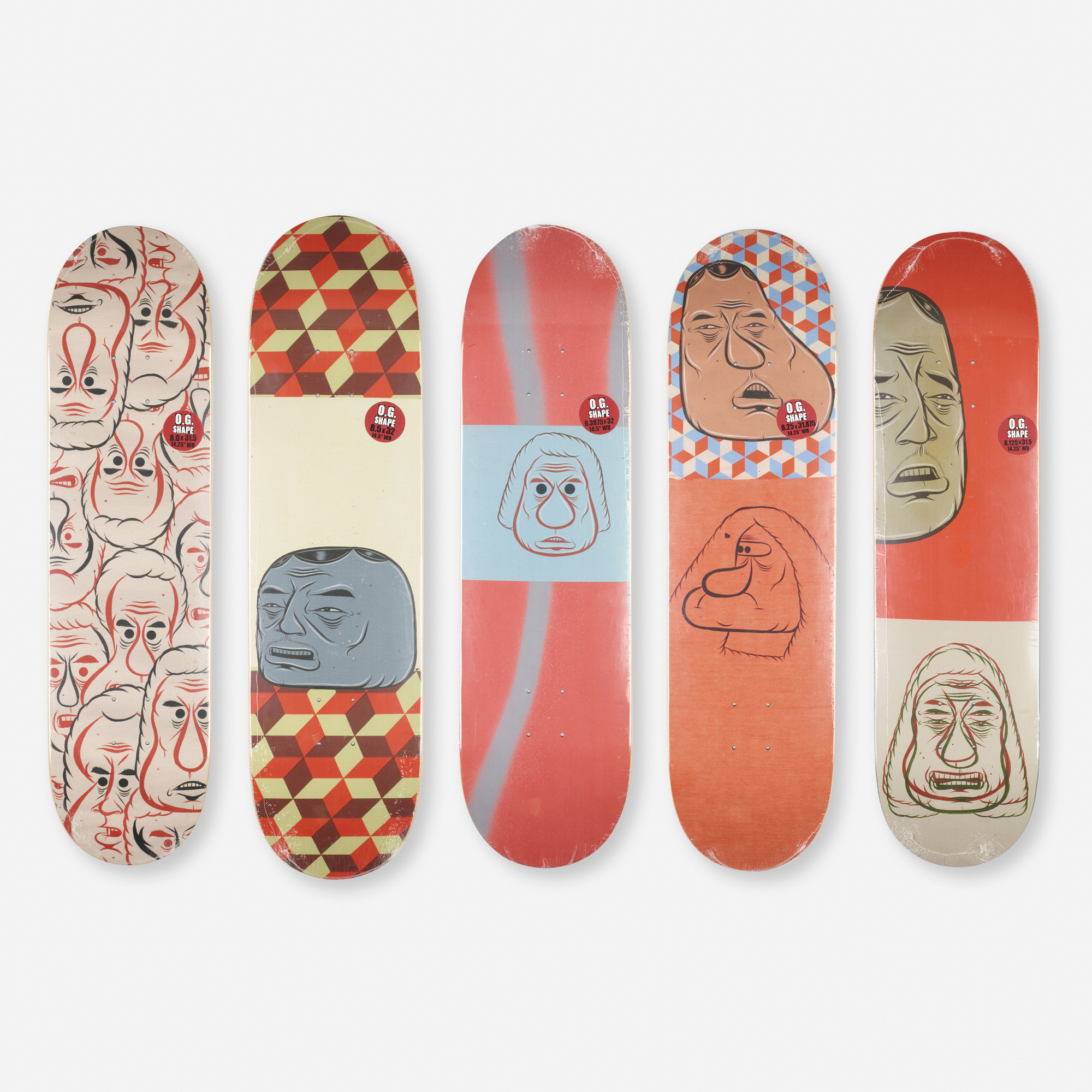 377: BARRY MCGEE, Collection of five skateboard decks (from the 