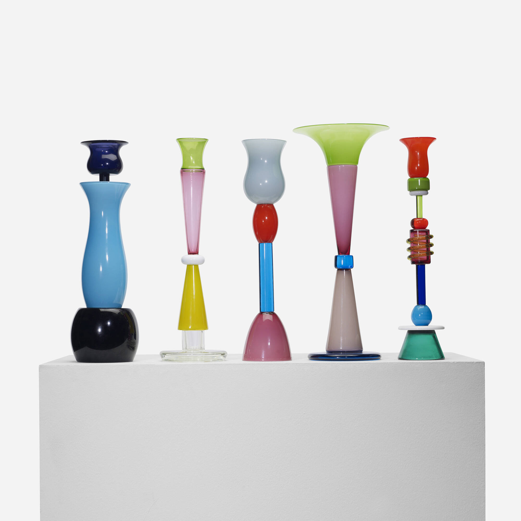 419: ETTORE SOTTSASS, collection of five vases < Living 