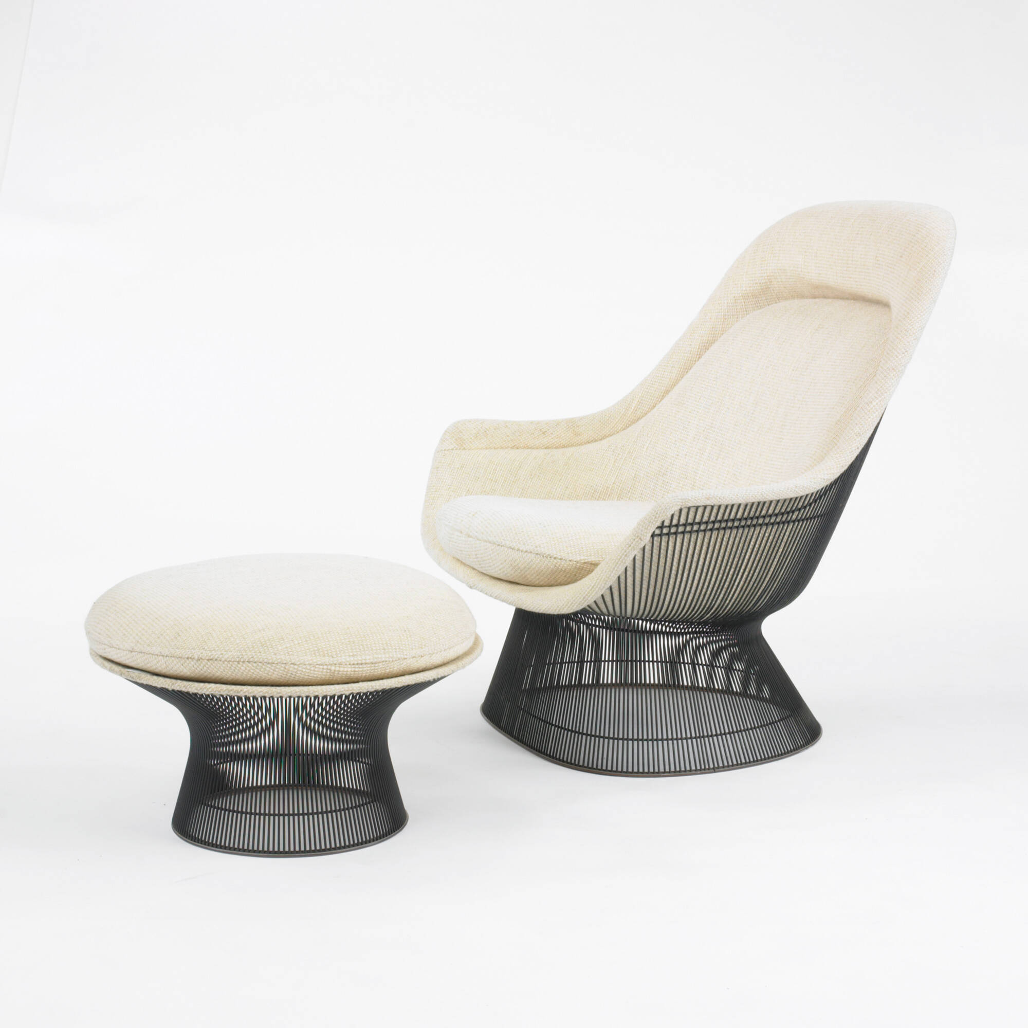 492 warren platner lounge chair and ottoman  modern