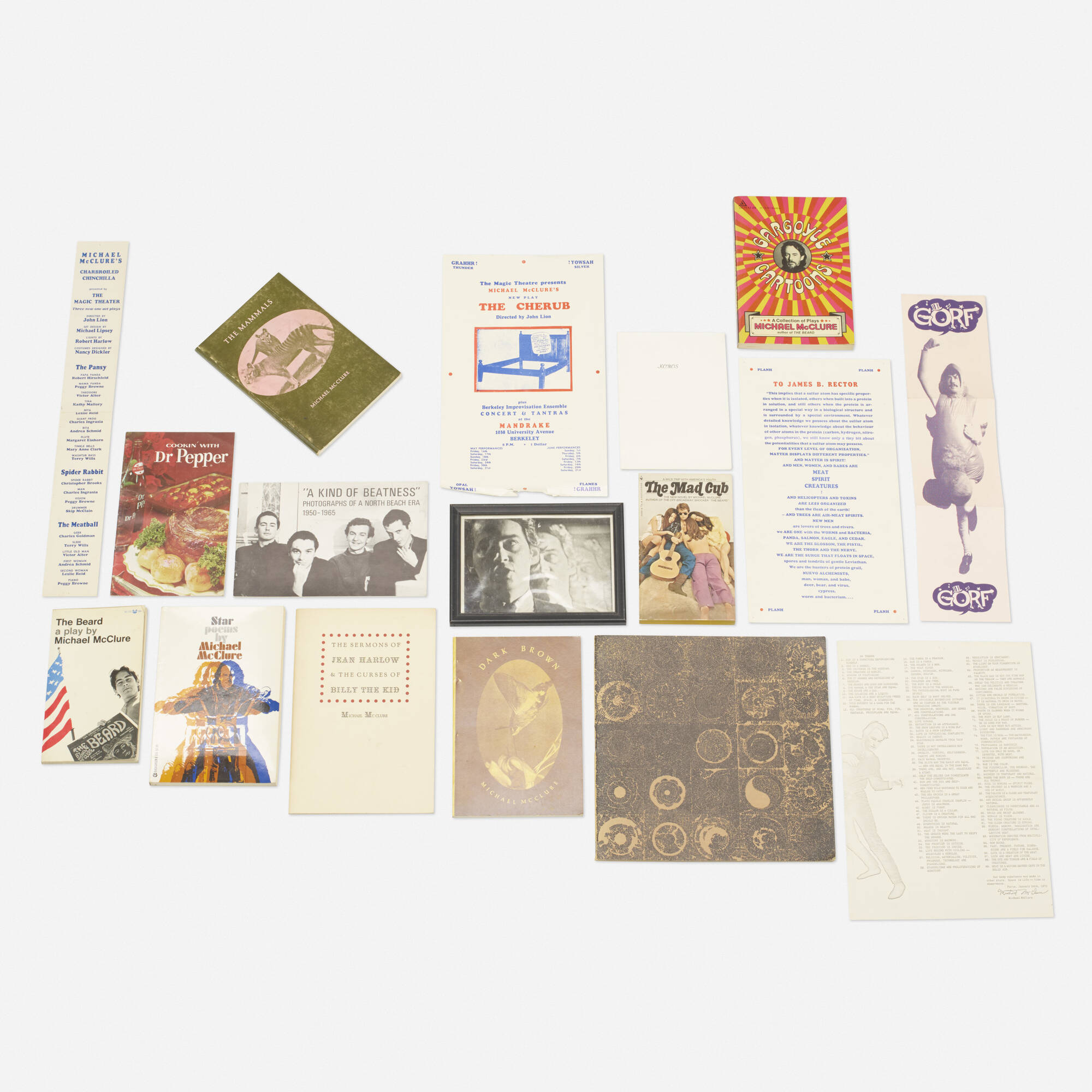 525 MICHAEL MCCLURE, collection of books and ephemera