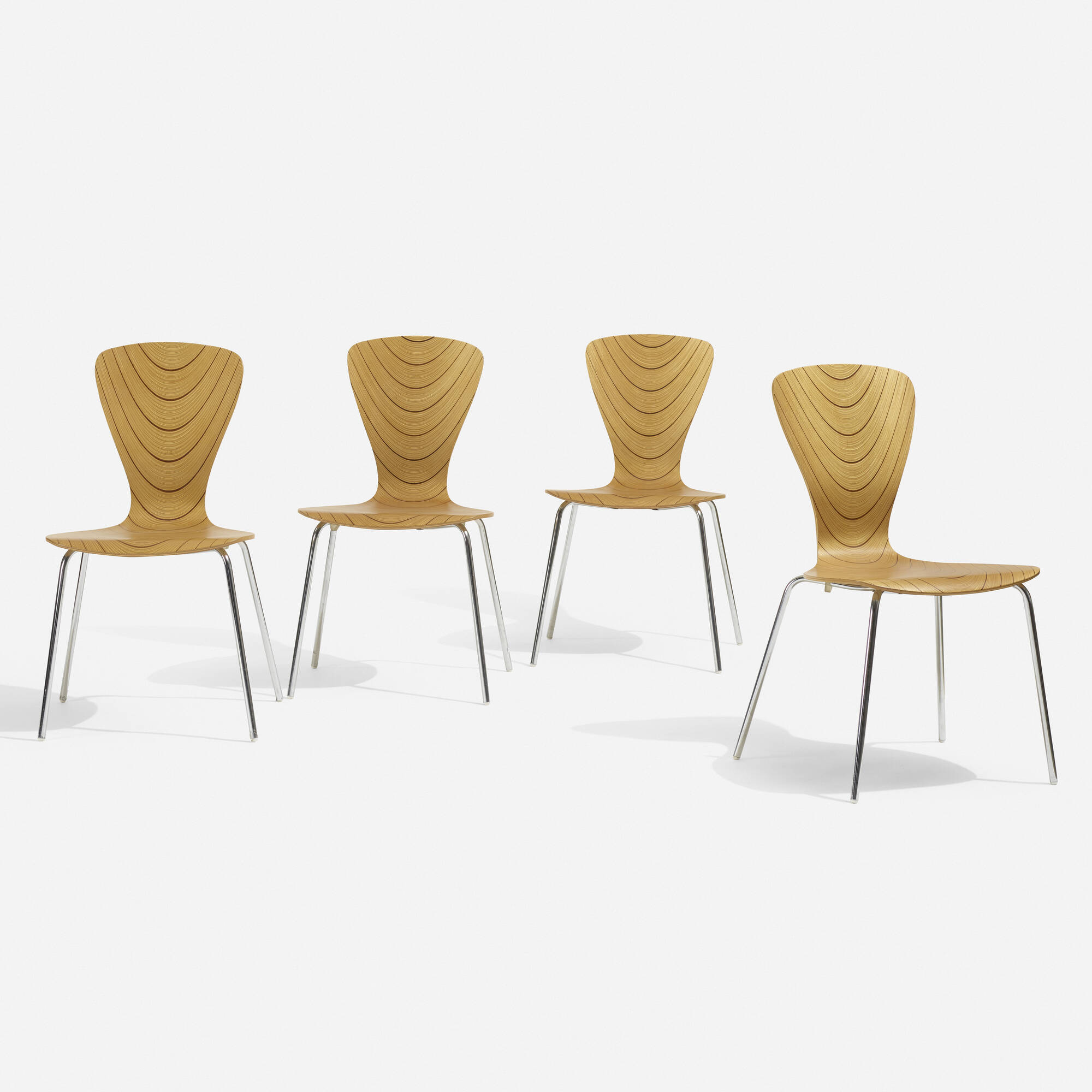592: TAPIO WIRKKALA, Nikke chairs model 9019, set of four < Mass Modern:  Day 2, 12 August 2022 < Auctions | Wright: Auctions of Art and Design